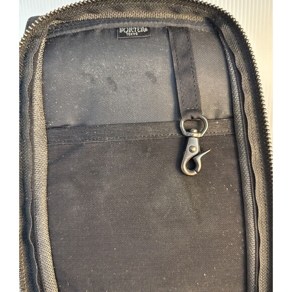 PORTER HEAT SLING SHOULDER BAG Nylon Leather Black Good Used Condition - Picture 14 of 16